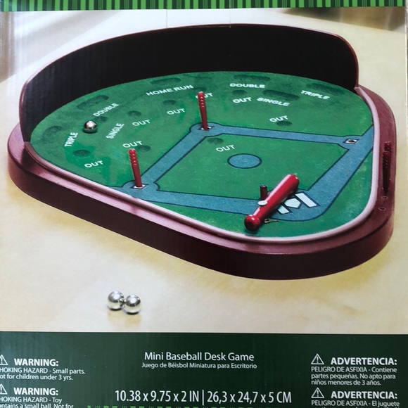 Mini Baseball Desk Game -New in box,sealed plastic - Picture 2 of 6
